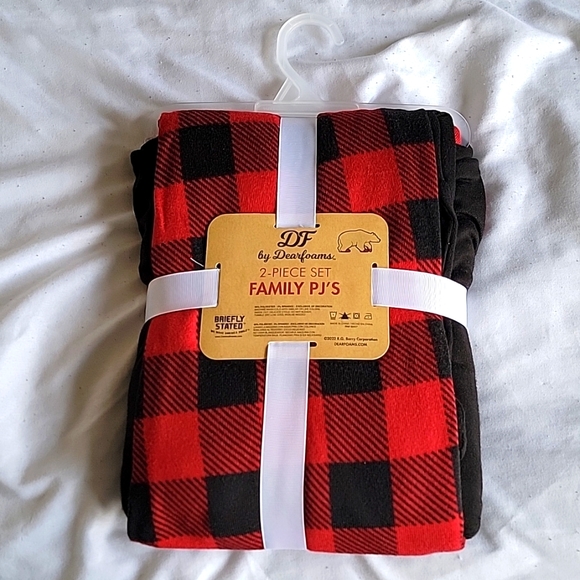 Men's Size 2XL "Papa" Black & Red Buffalo Check Bear 2-Piece Pajama Set. - Picture 2 of 3